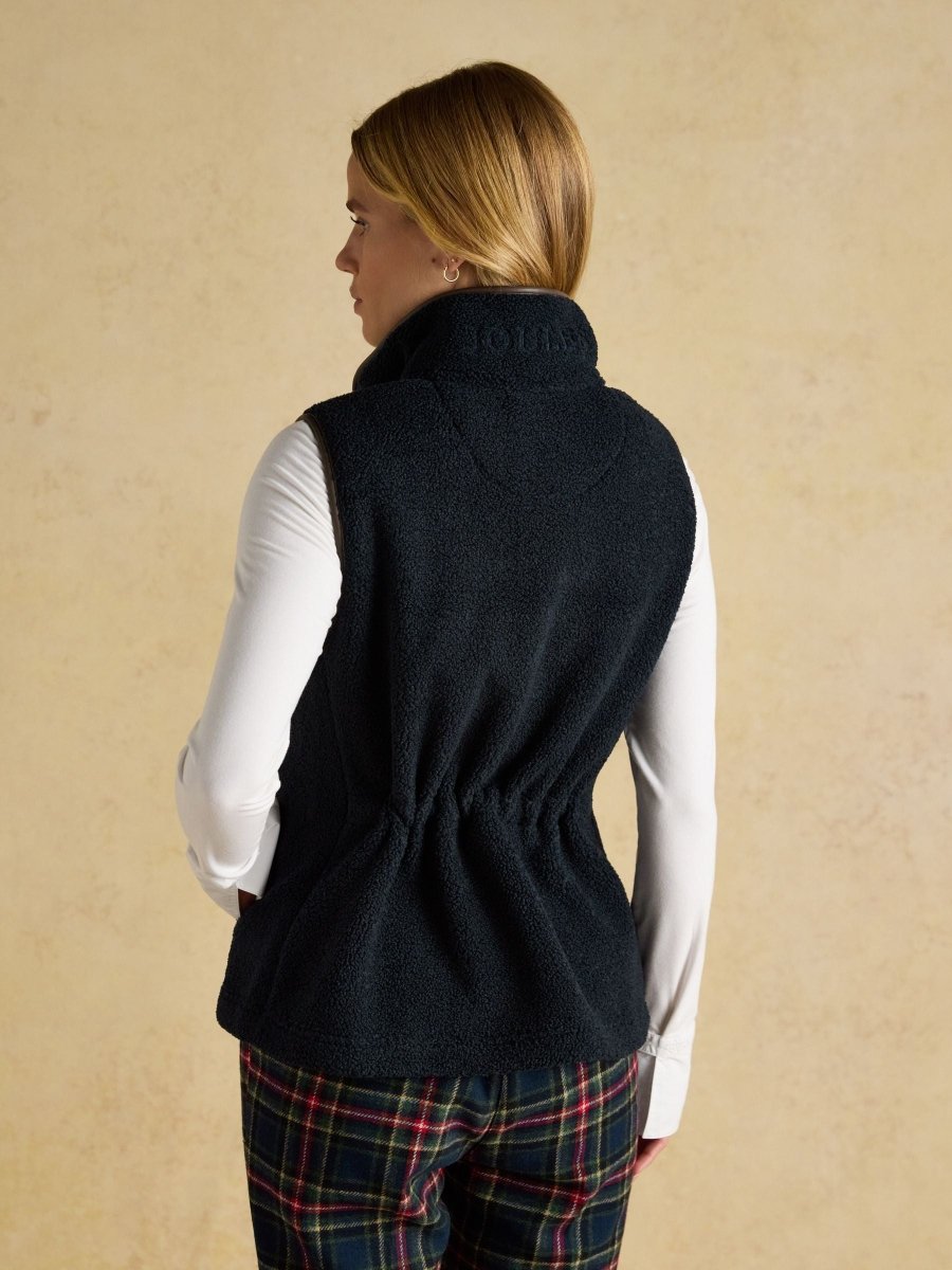 Borg Heritage Navy Fleece Gilet - RUTHERFORD & Co