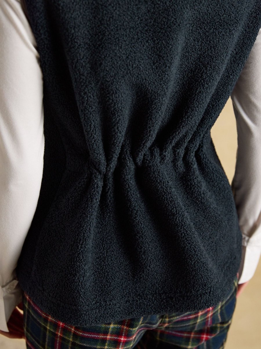 Borg Heritage Navy Fleece Gilet - RUTHERFORD & Co