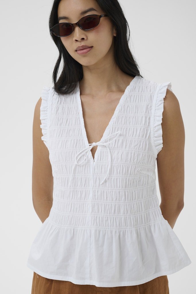 BorgnyPW Top - Bright White - RUTHERFORD & Co
