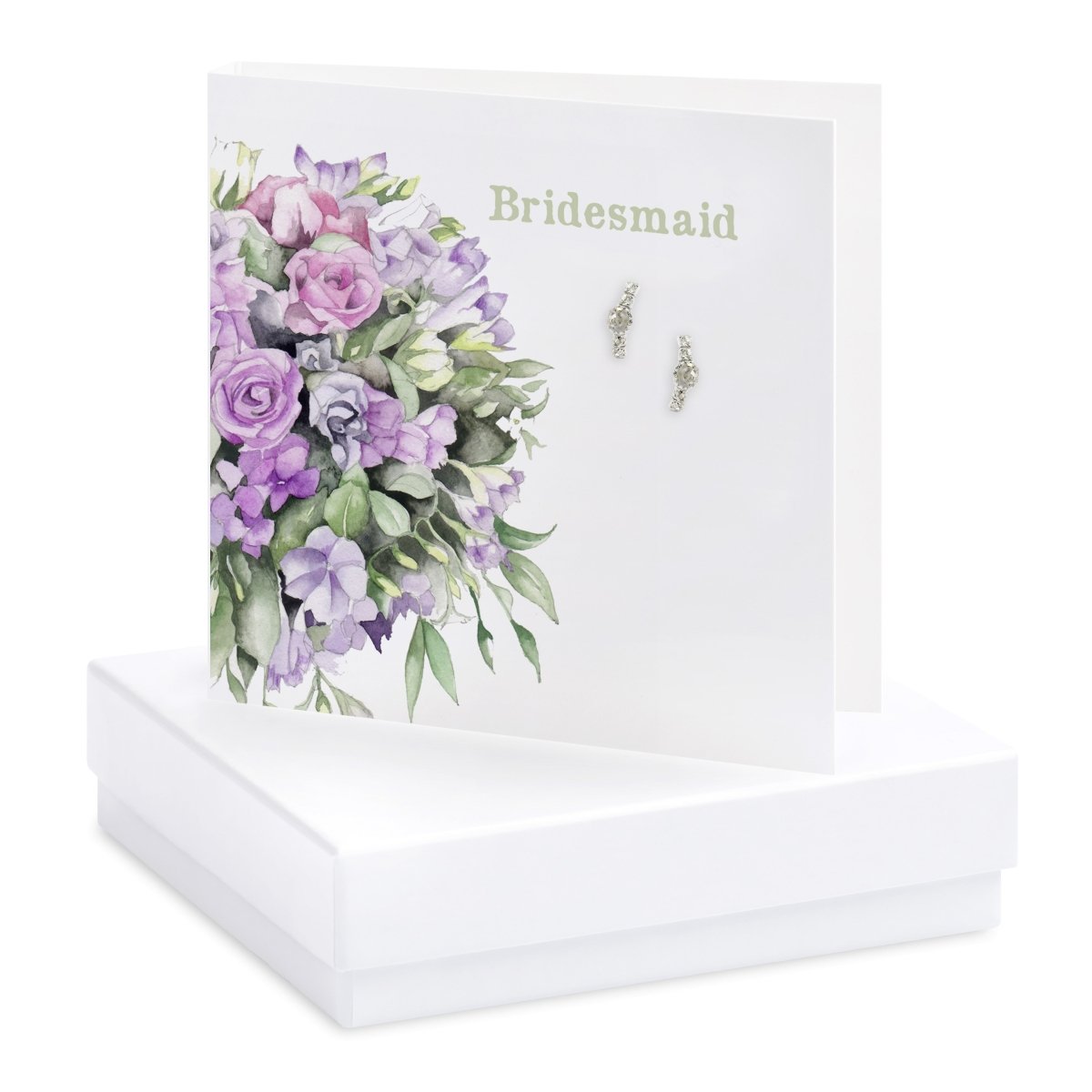 Boxed Floral Bridesmaid Earring Card - RUTHERFORD & Co