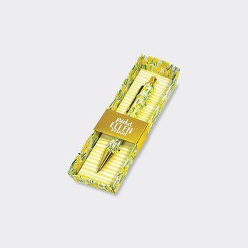 BOXED PEN - YELLOW FLORAL - RUTHERFORD & Co