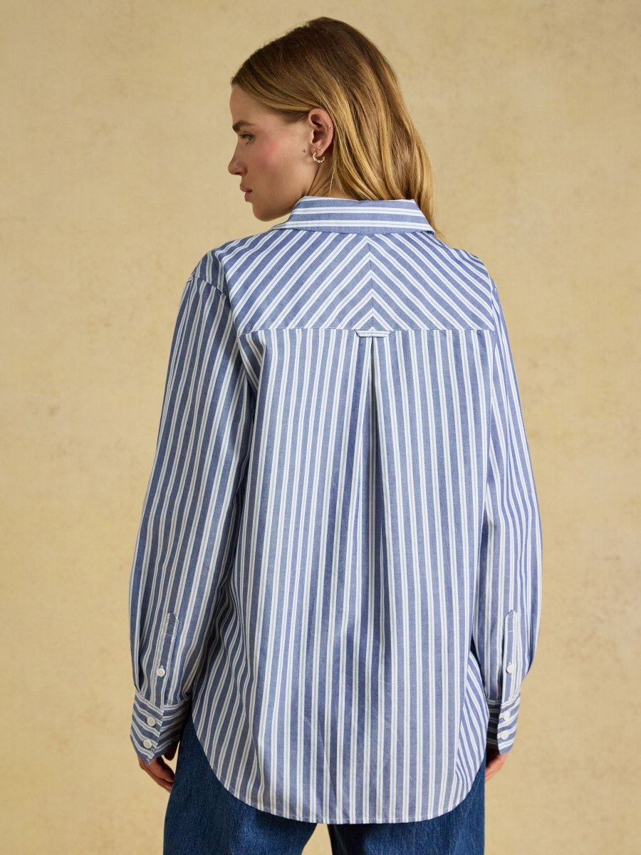 Boyfriend Oxford Blue Stripe Shirt - RUTHERFORD & Co