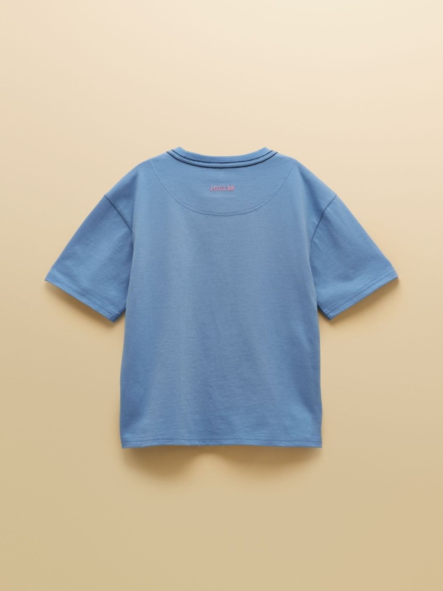 Boys' Archie Blue Dino Applique Graphic T-Shirt - RUTHERFORD & Co