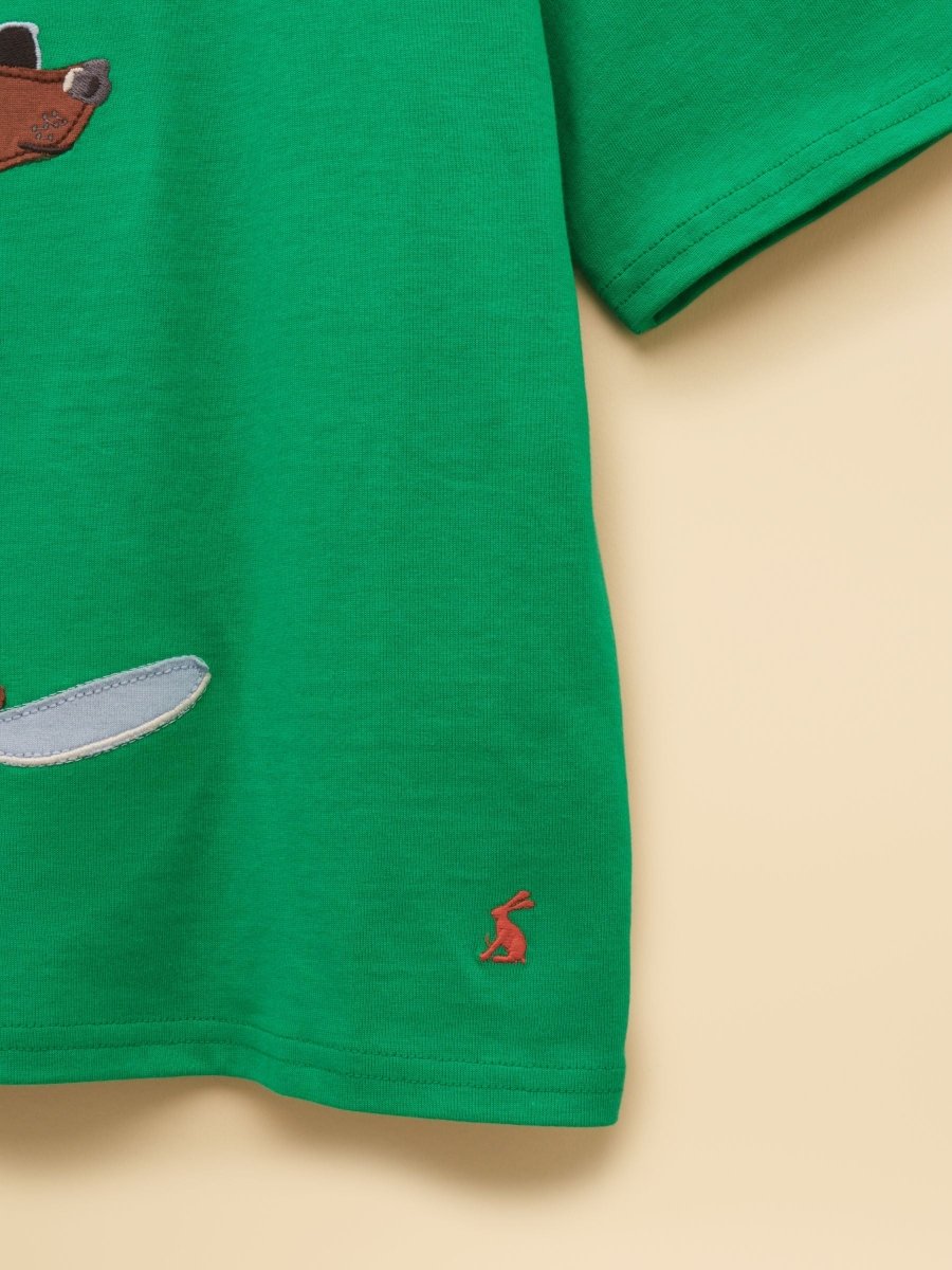 Boys' Archie Green Dog Applique Graphic T-Shirt - RUTHERFORD & Co