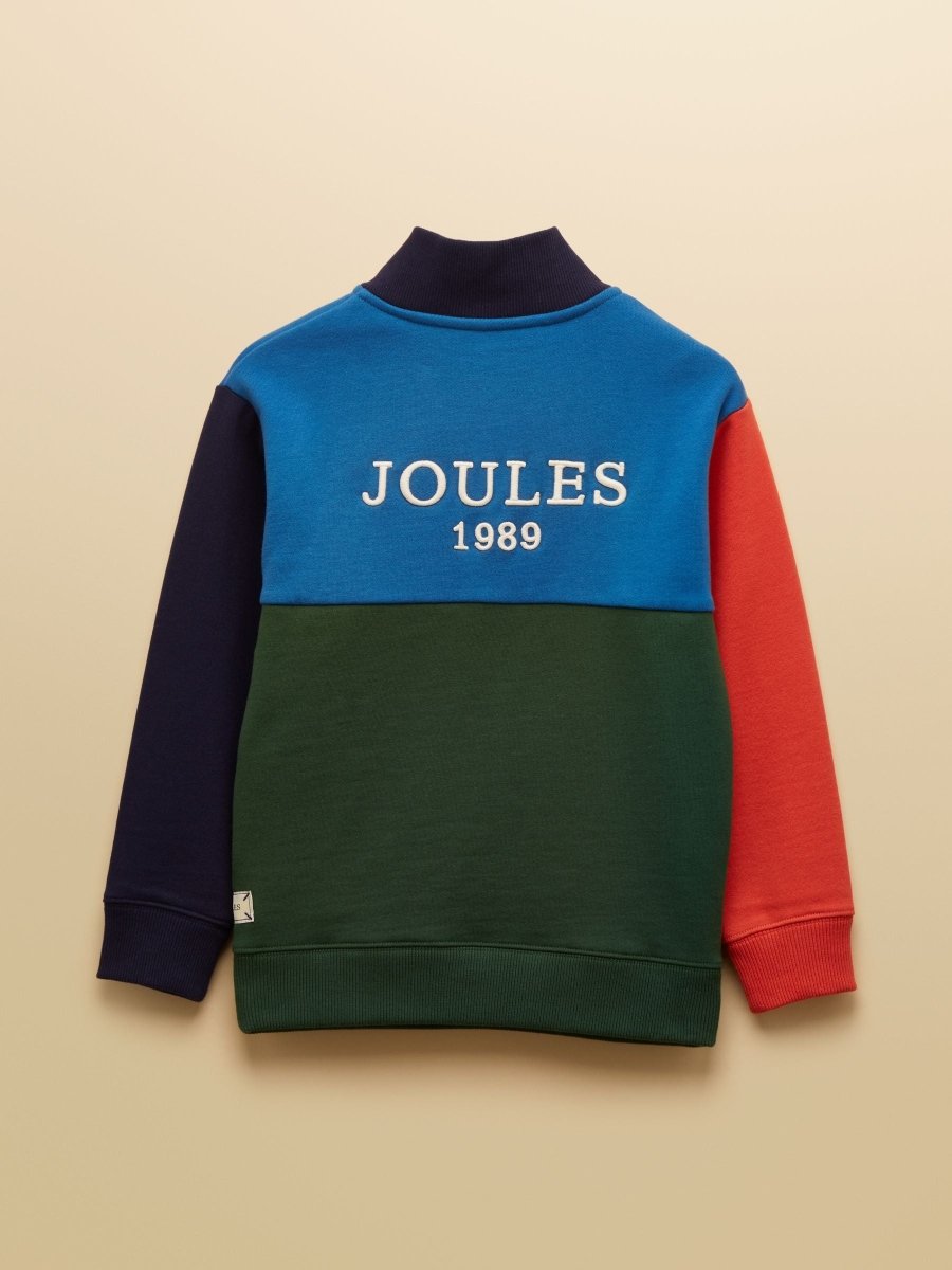 Boys' Elliot Multi Colourblock Quarter Zip Sweatshirt - RUTHERFORD & Co