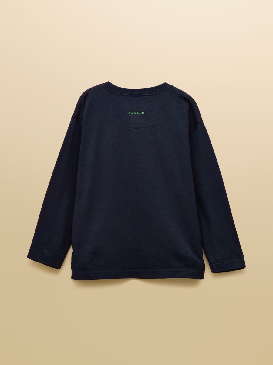 Boys' Jack Navy Applique Long Sleeve Top - RUTHERFORD & Co