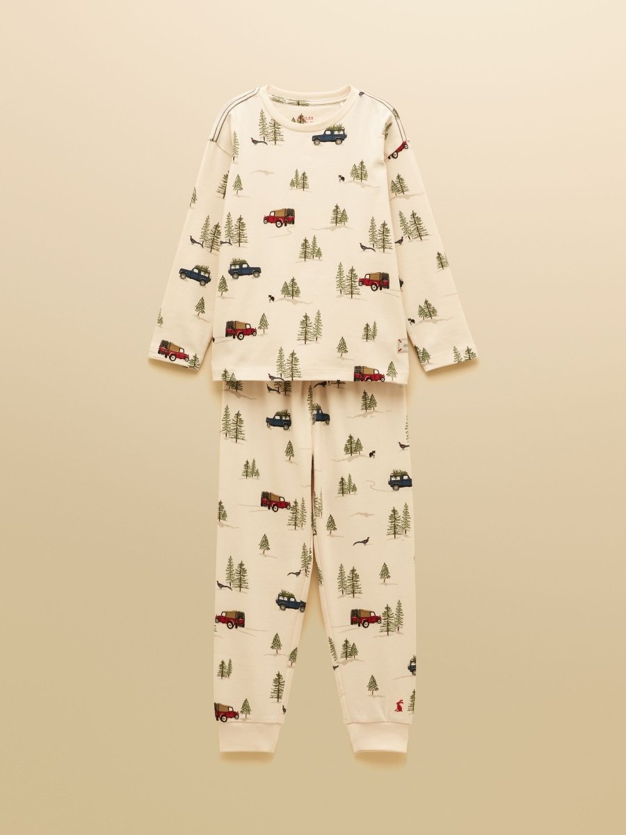 Boys' Kipwell Cream Long Sleeve Pyjama Set - RUTHERFORD & Co