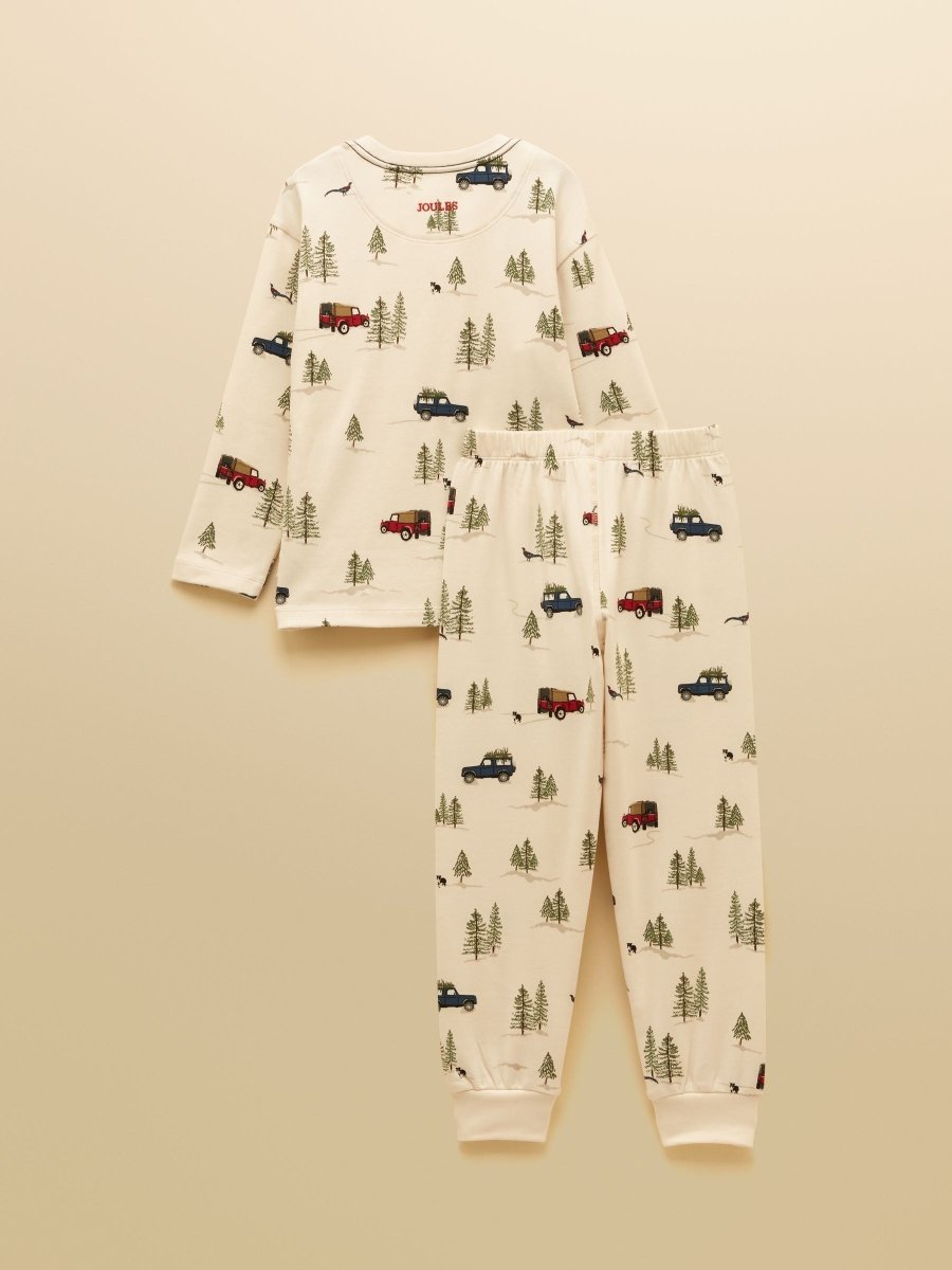 Boys' Kipwell Cream Long Sleeve Pyjama Set - RUTHERFORD & Co