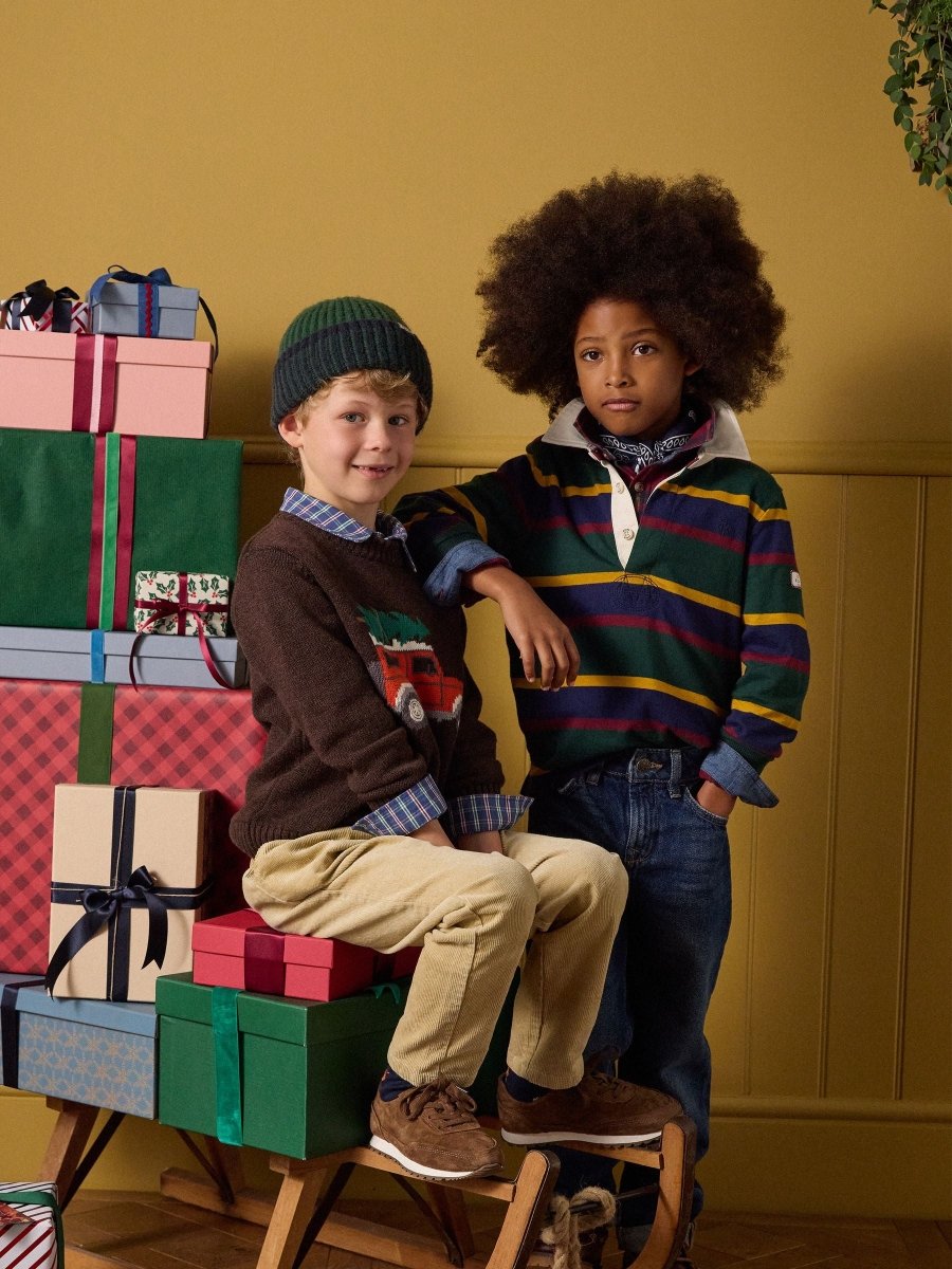 Boys' Rugby Club Multi Stripe Long Sleeve Shirt - RUTHERFORD & Co