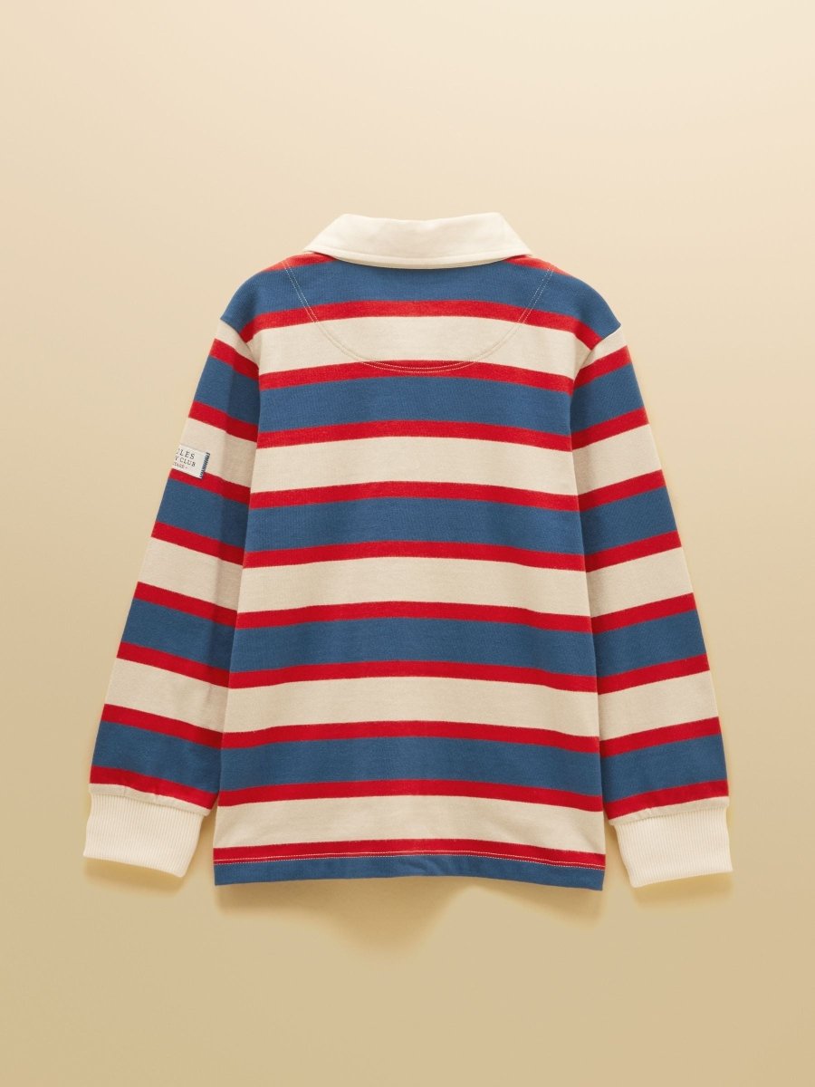 Boys' Rugby Club Red & Blue Long Sleeve Rugby Shirt - RUTHERFORD & Co