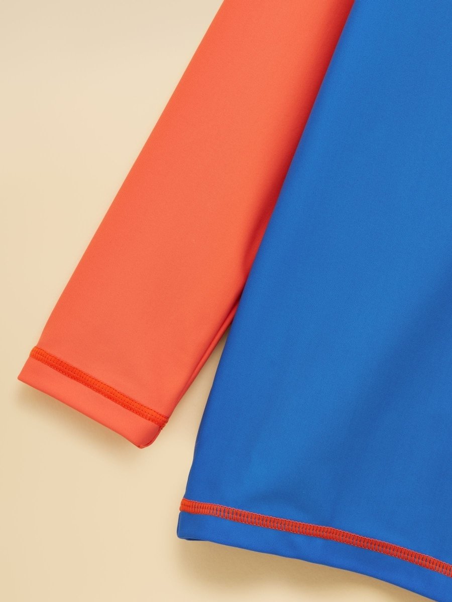 Boys' Wave Blue & Orange Sunsafe Swim Vest - RUTHERFORD & Co