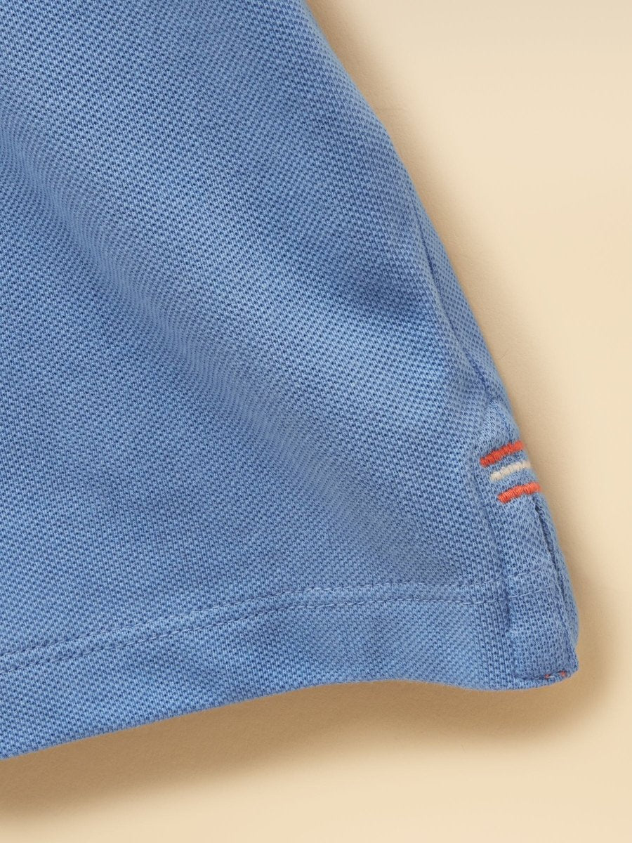 Boys' Woody Blue Short Sleeve Cotton Polo Shirt - RUTHERFORD & Co