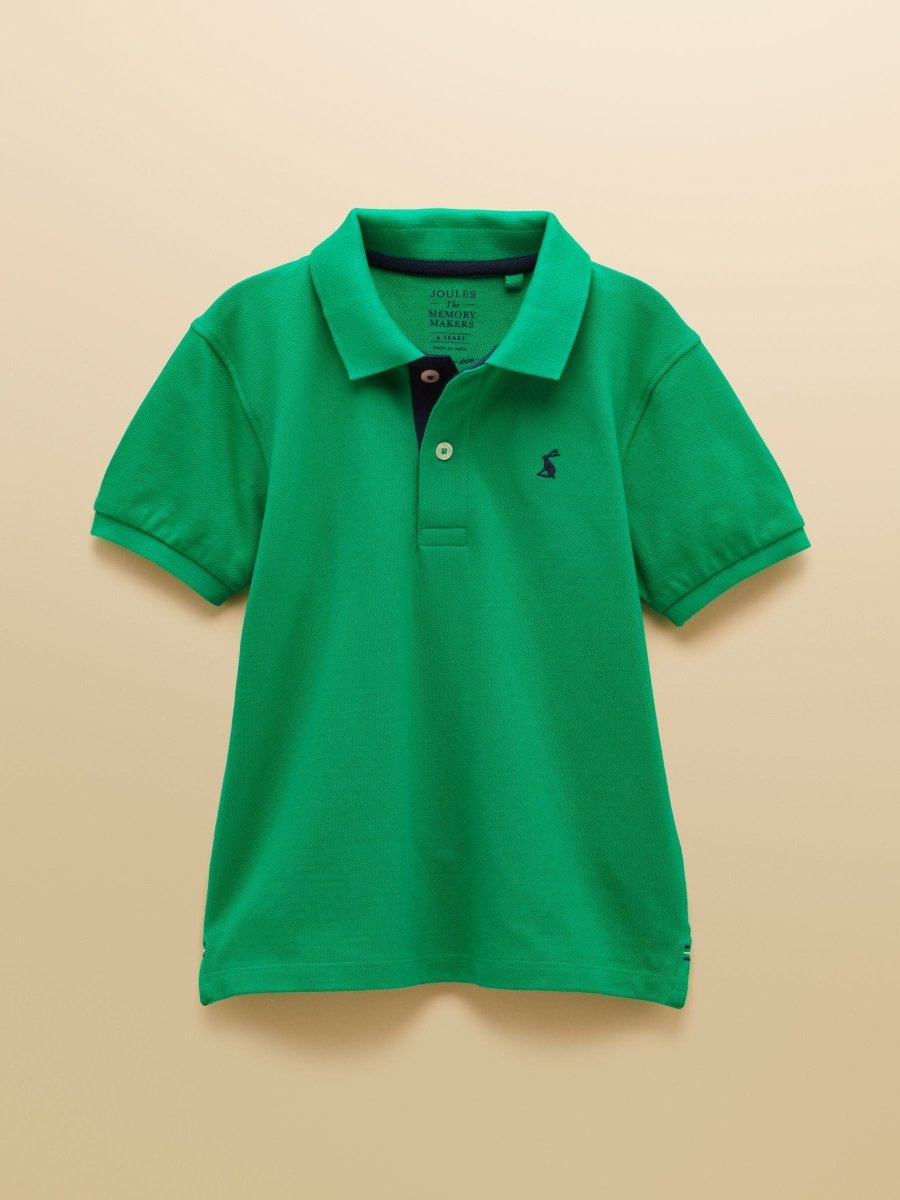Boys' Woody Green Short Sleeve Cotton Polo Shirt - RUTHERFORD & Co