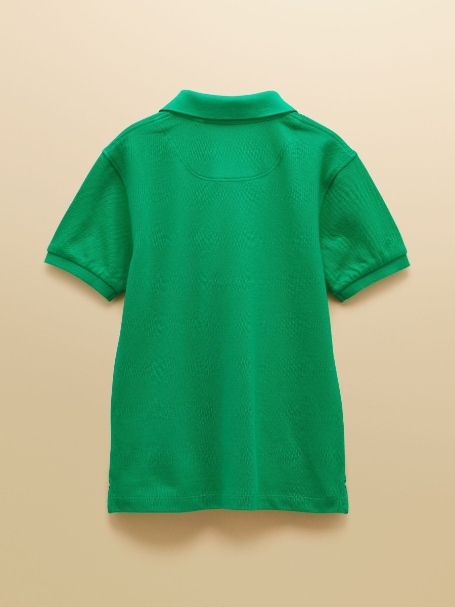 Boys' Woody Green Short Sleeve Cotton Polo Shirt - RUTHERFORD & Co
