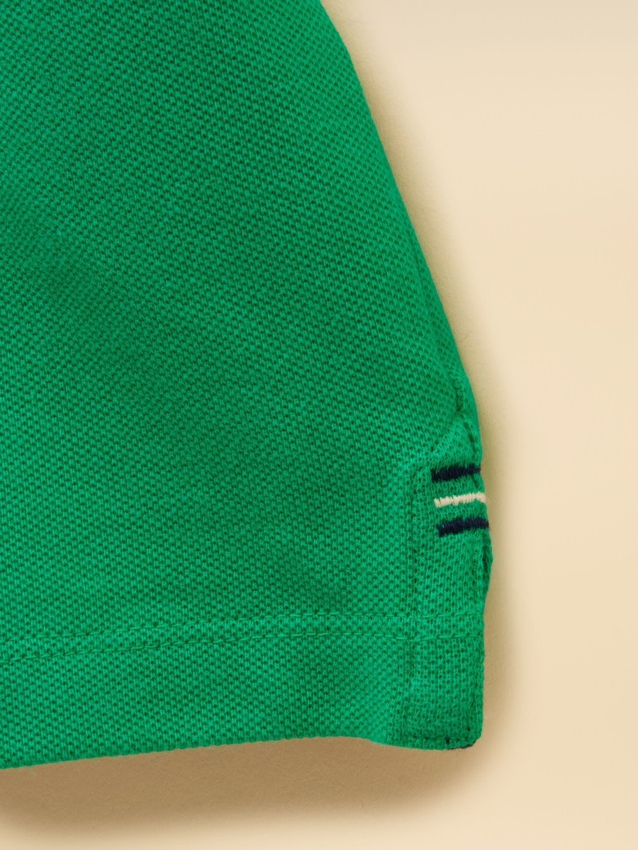 Boys' Woody Green Short Sleeve Cotton Polo Shirt - RUTHERFORD & Co