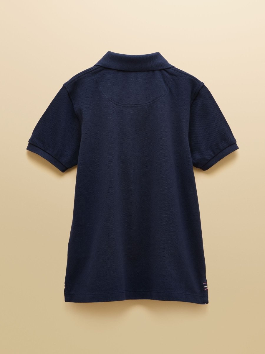 Boys' Woody Navy Blue Short Sleeve Cotton Polo Shirt - RUTHERFORD & Co