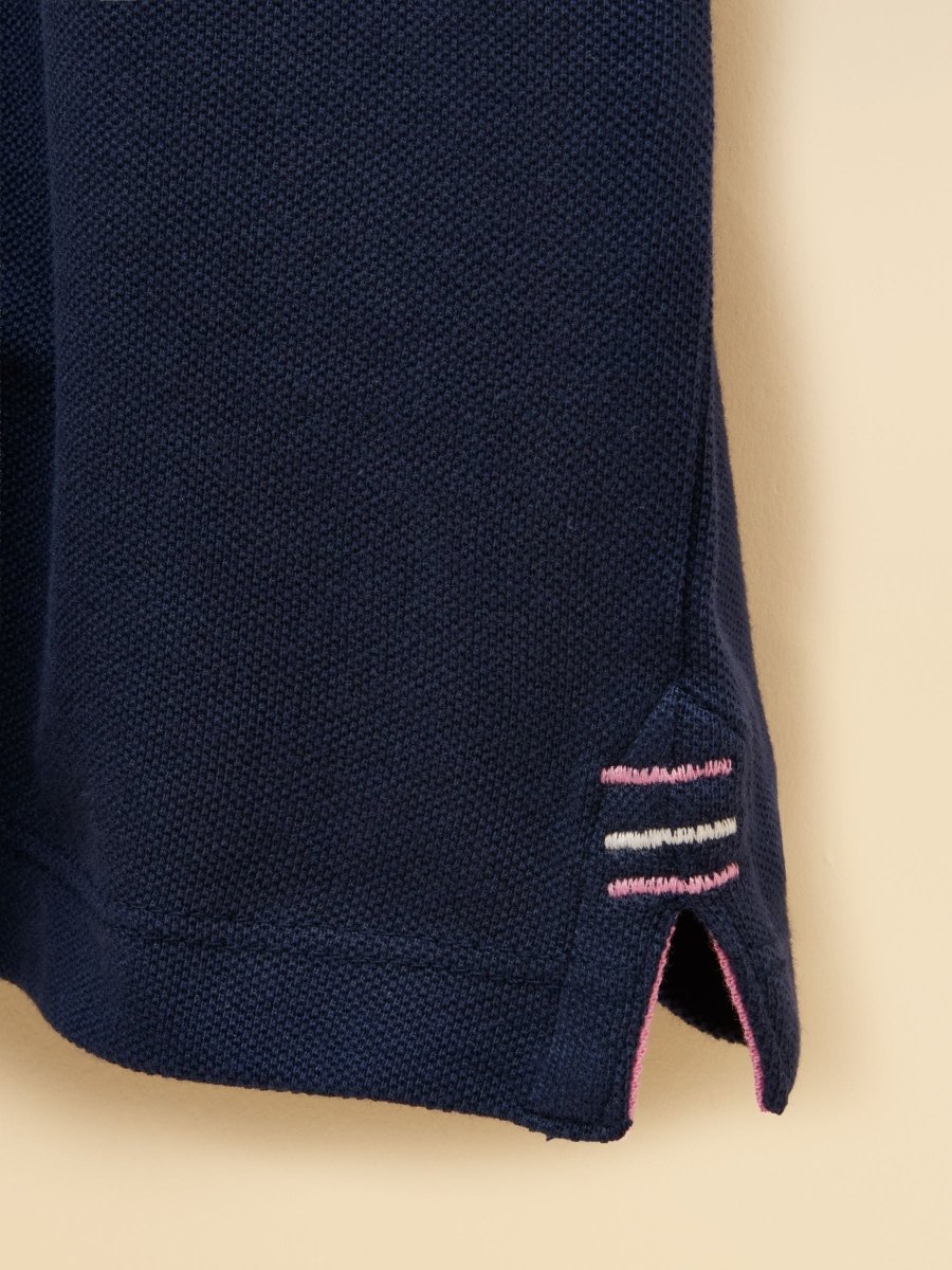 Boys' Woody Navy Blue Short Sleeve Cotton Polo Shirt - RUTHERFORD & Co