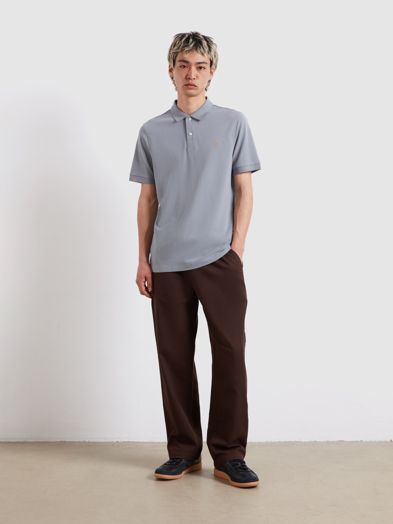 Cunningham Polo Shirt In Icelandic Blue