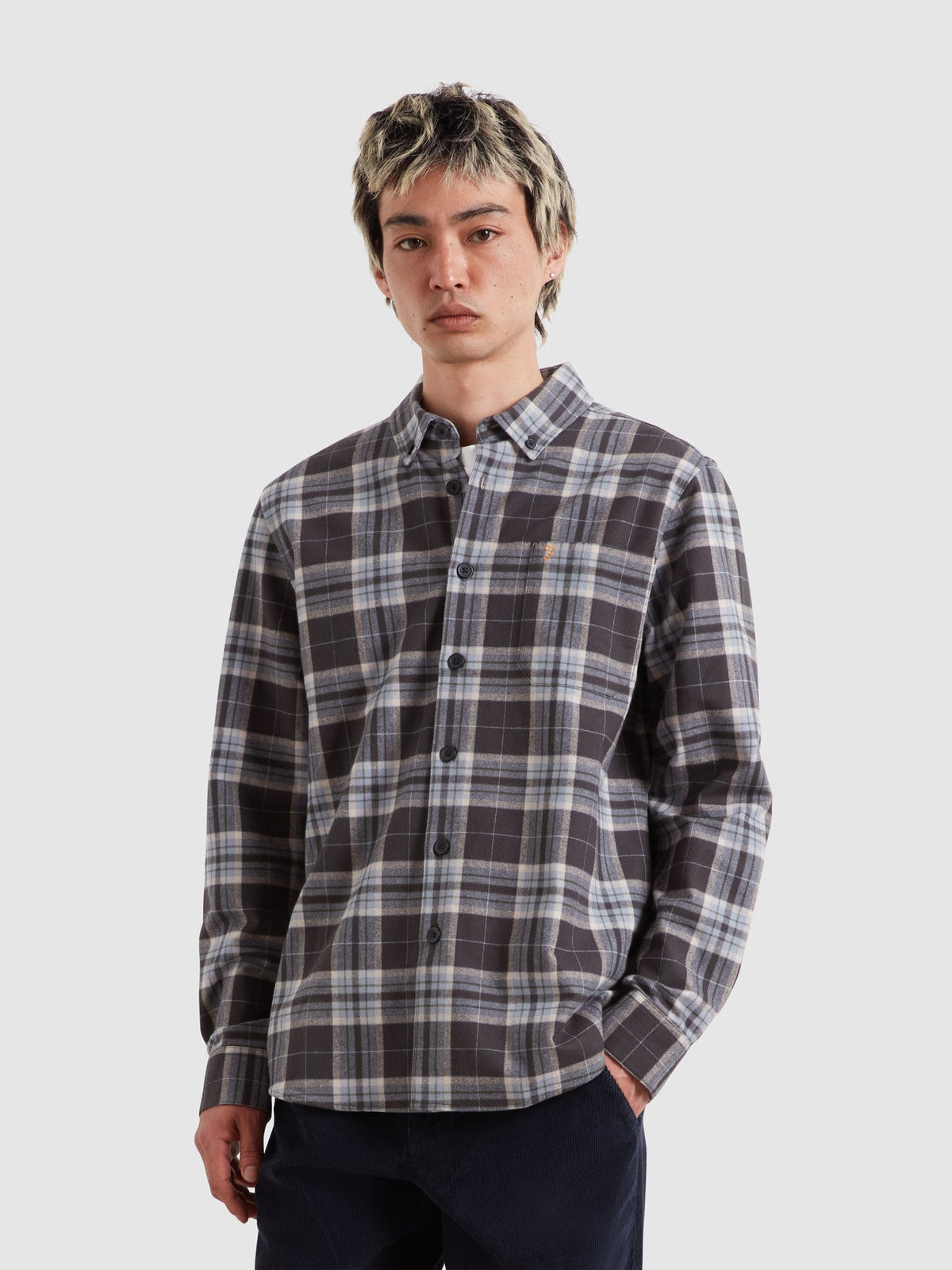 Marvin Relaxed Fit Check Flannel Shirt In Rosemary