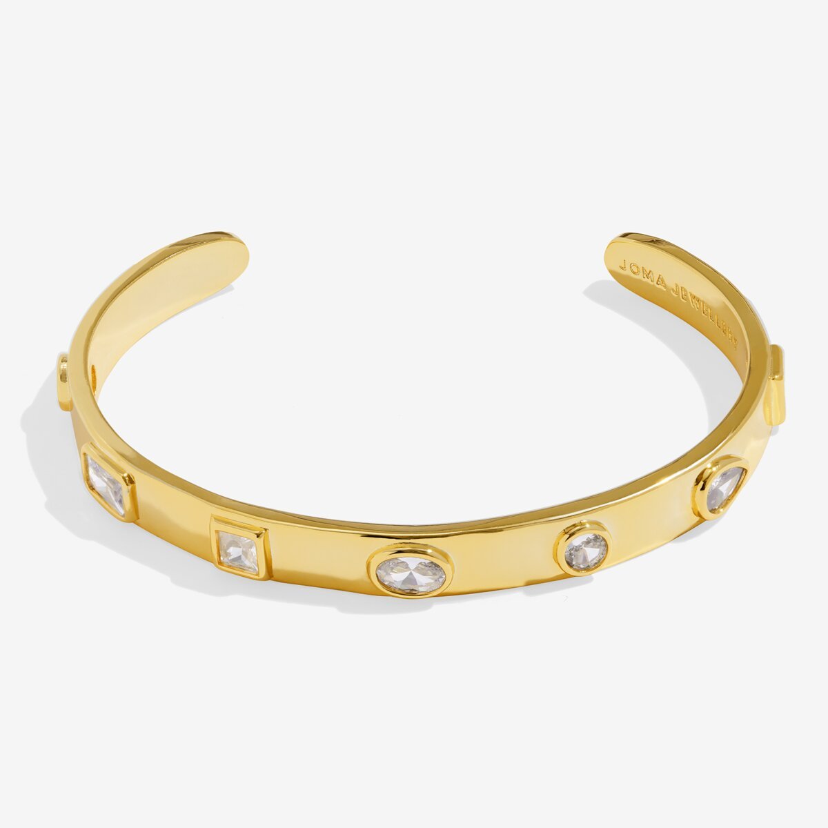 Bracelet Bar Cubic Zirconia Bangle In Gold Plating - RUTHERFORD & Co