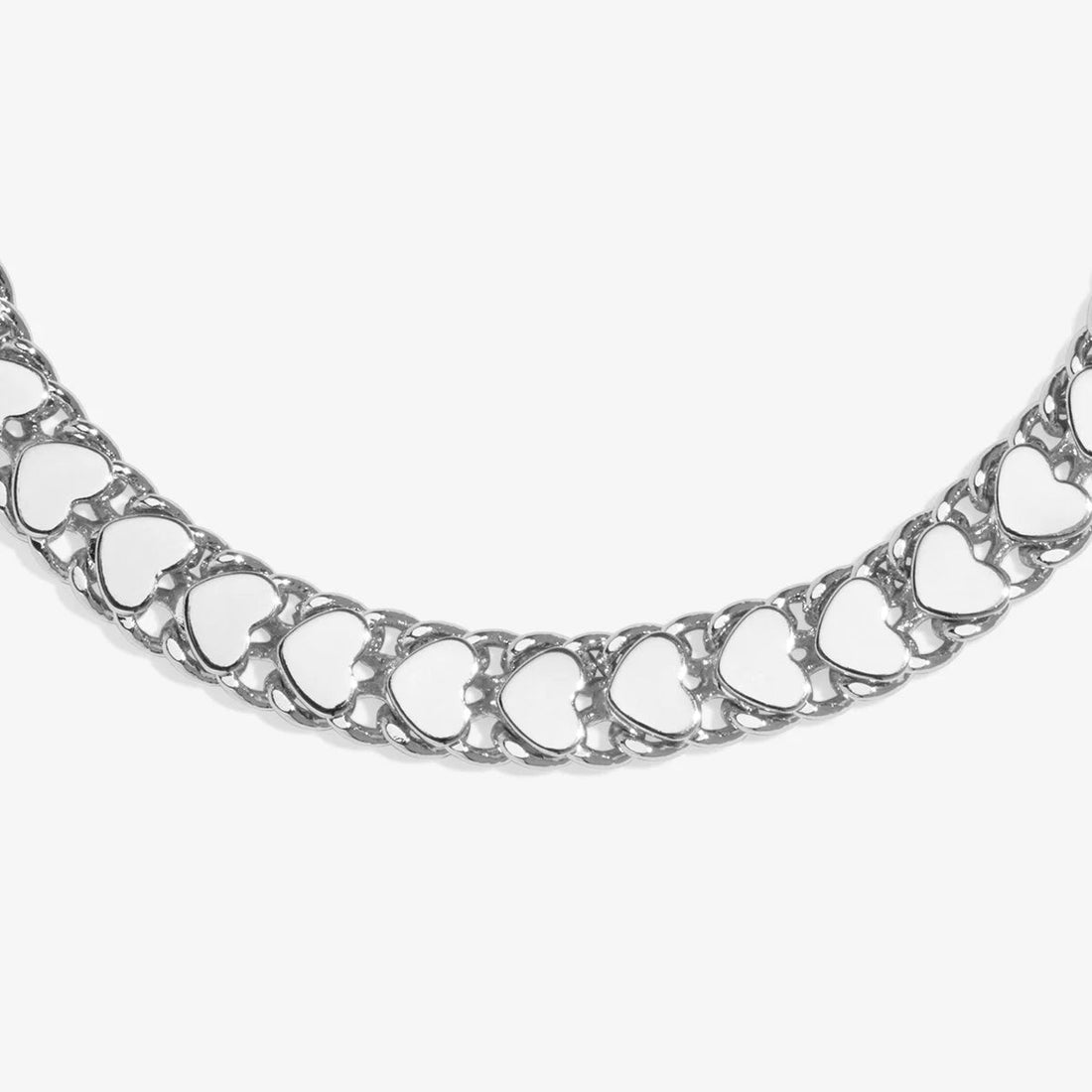 Bracelet Bar Heart Chain Bracelet In Silver Plating - RUTHERFORD & Co