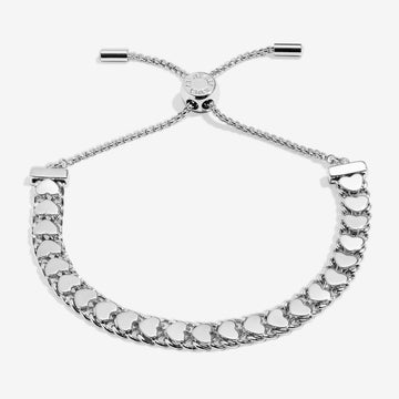 Bracelet Bar Heart Chain Bracelet In Silver Plating - RUTHERFORD & Co