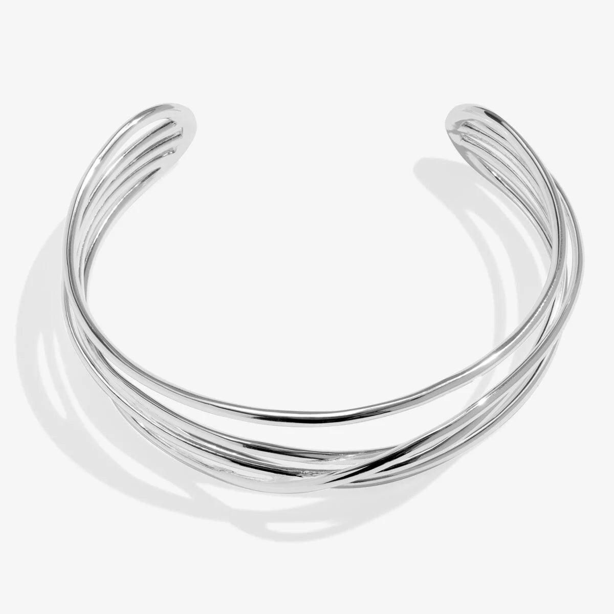 Bracelet Bar Organic Wavy Bangle In Silver Plating - RUTHERFORD & Co