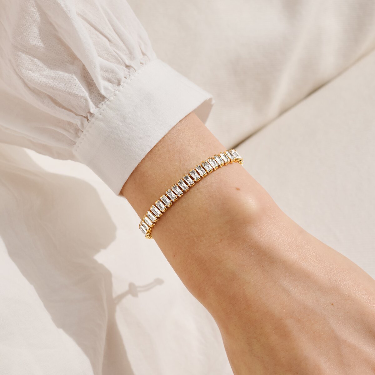 Bracelet Bar Tennis Bracelet In Gold Plating - RUTHERFORD & Co