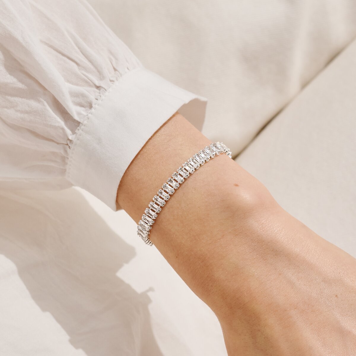 Bracelet Bar Tennis Bracelet In Silver Plating - RUTHERFORD & Co