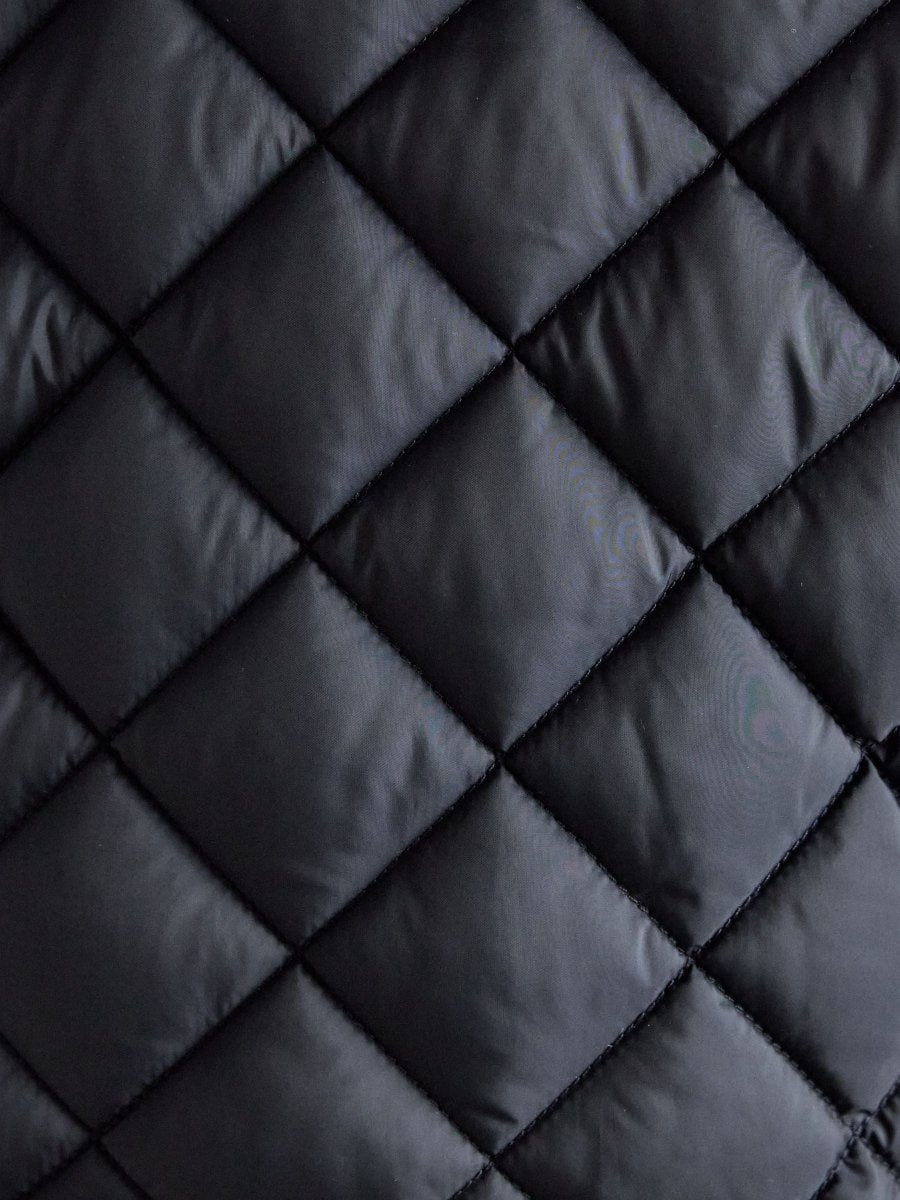 Braemar Luxe Navy Blue Showerproof Diamond Quilted Coat - RUTHERFORD & Co