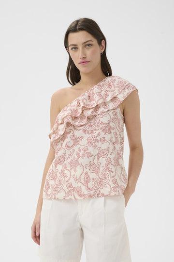 BrendaPW Top Blouse - Peach Blossom Dot Paisley - RUTHERFORD & Co
