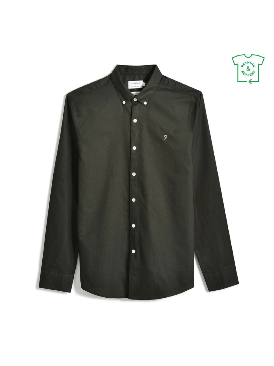 Brewer Slim Fit Organic Cotton Oxford Shirt - RUTHERFORD & Co