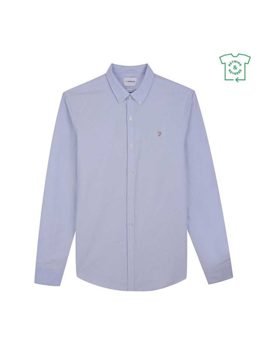 Brewer Slim Fit Organic Cotton Oxford Shirt - RUTHERFORD & Co