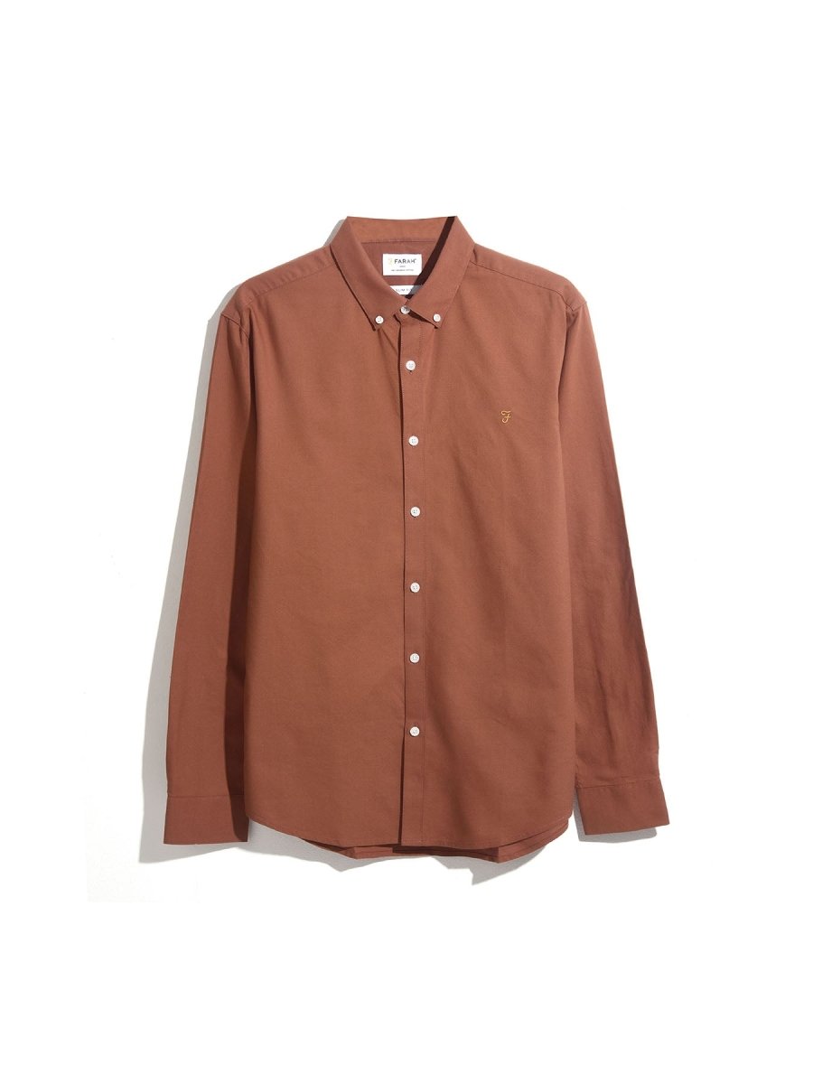 Brewer Slim Fit Organic Cotton Oxford Shirt - RUTHERFORD & Co