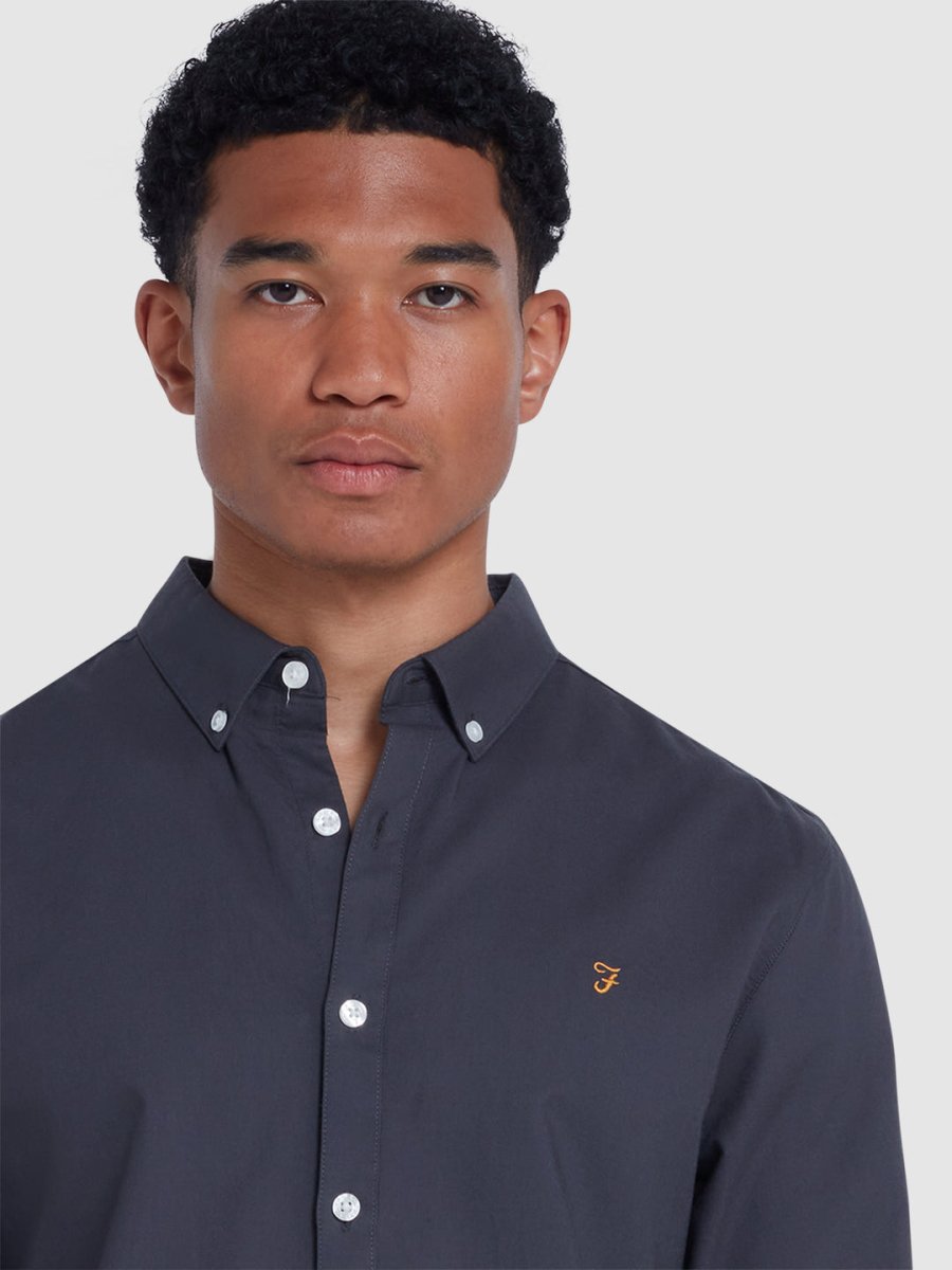 Brewer Slim Fit Organic Cotton Oxford Shirt - RUTHERFORD & Co