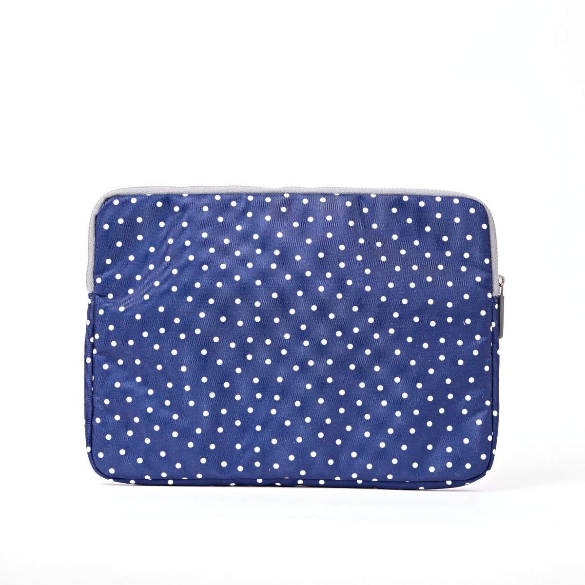 Brick Lane Laptop Sleeve in Navy Polka Dot - RUTHERFORD & Co