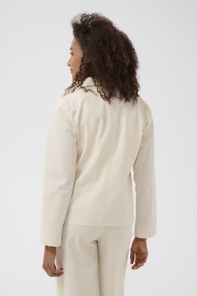 BriddiPW Jacket Casual Jacket - Whisper White Stripe - RUTHERFORD & Co