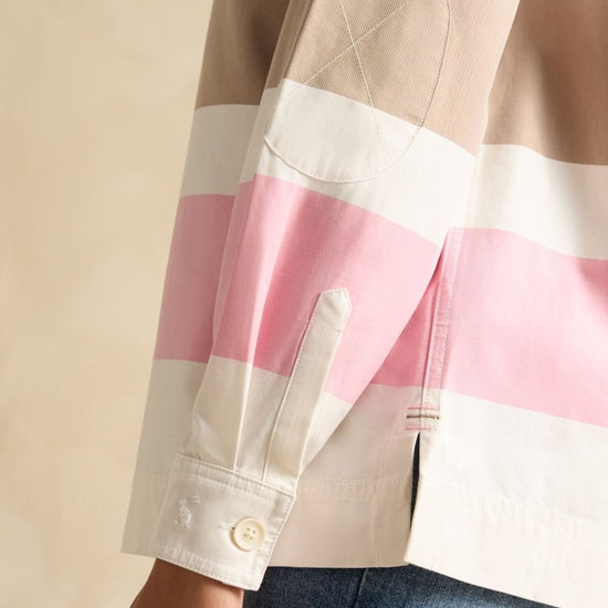 Brinley Tan/Pink Deck Shirt - RUTHERFORD & Co