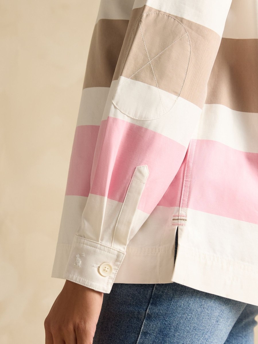 Brinley Tan/Pink Deck Shirt - RUTHERFORD & Co