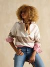 Brinley Tan/Pink Deck Shirt - RUTHERFORD & Co