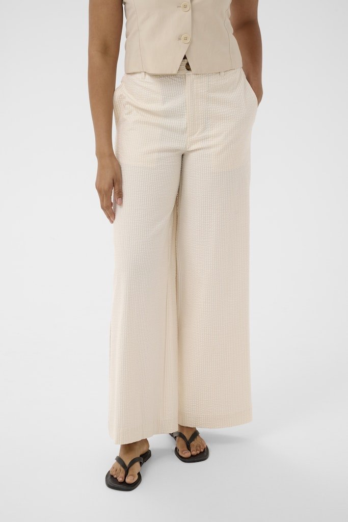 BritaPW Pants Trousers - Whisper White Stripe - RUTHERFORD & Co