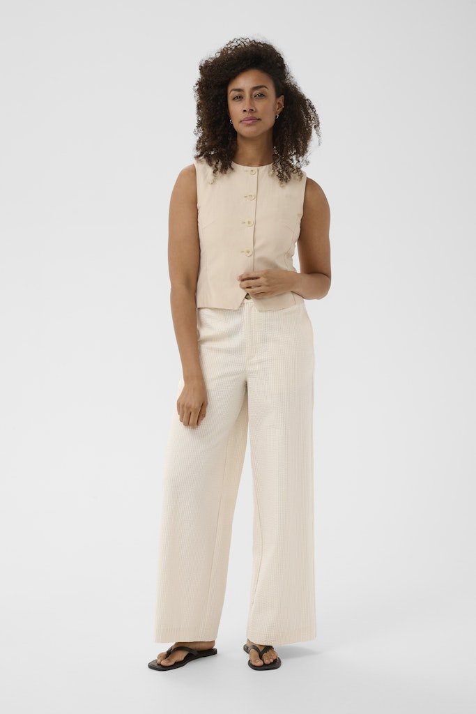 BritaPW Pants Trousers - Whisper White Stripe - RUTHERFORD & Co