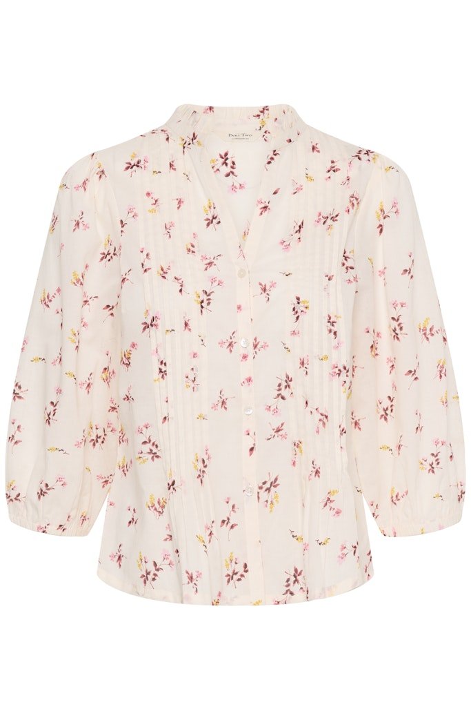 BrithPW Blouse - Peach Blossom Bouquet Print - RUTHERFORD & Co