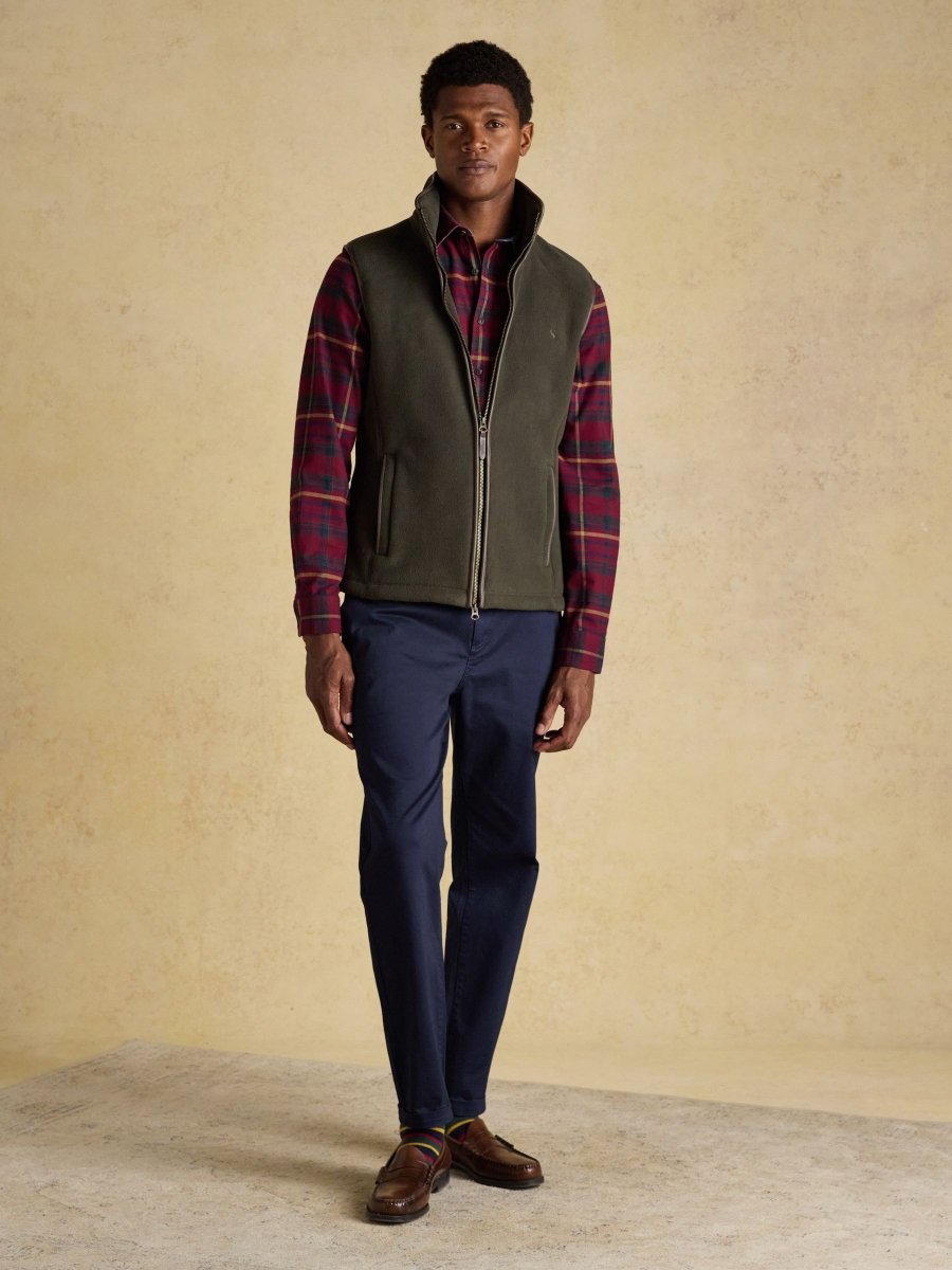 Brushed Flannel Burgundy Red Check Cotton Shirt - RUTHERFORD & Co