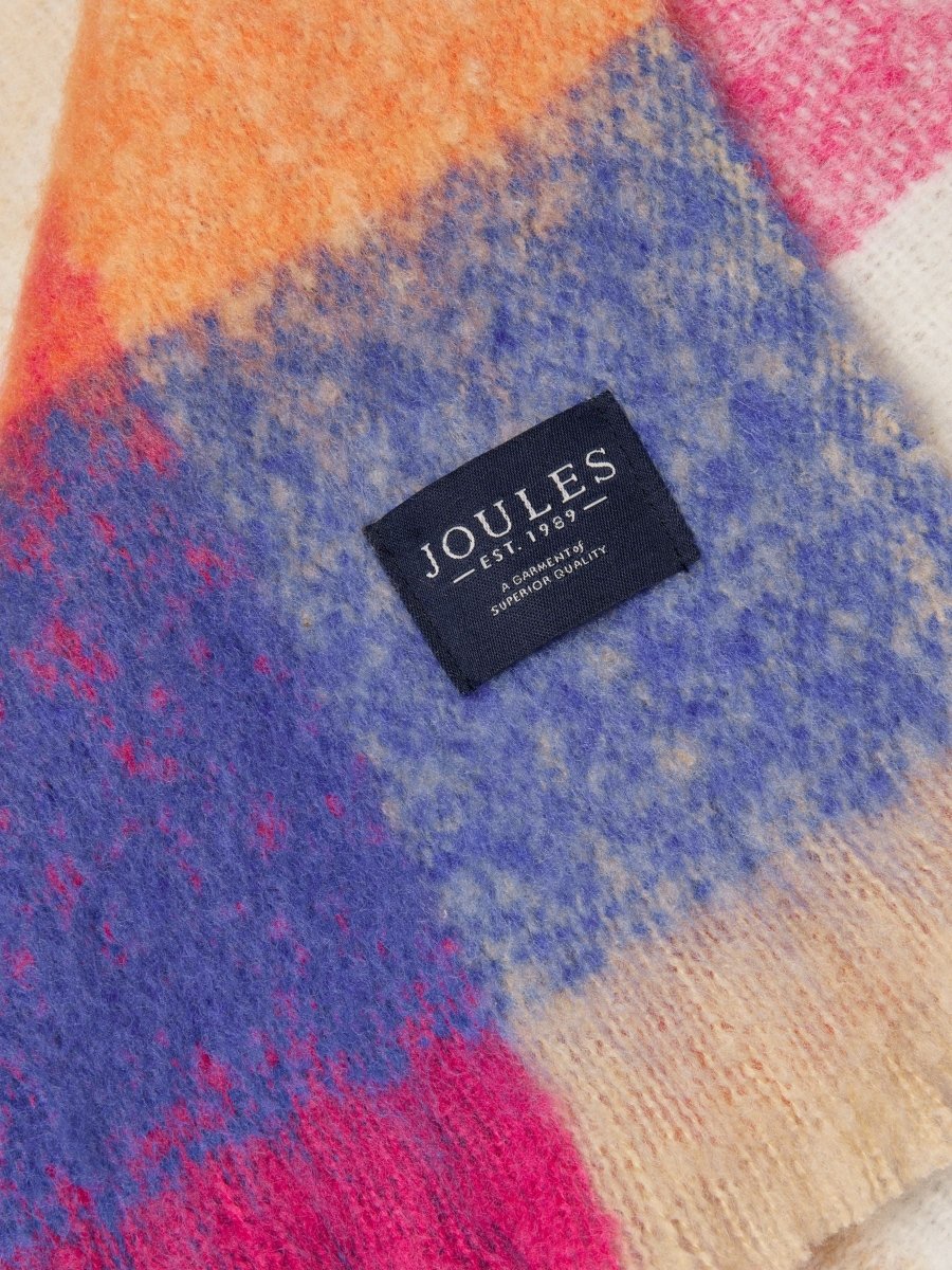 Brushed Scarf - Bright Multi Gingham - RUTHERFORD & Co