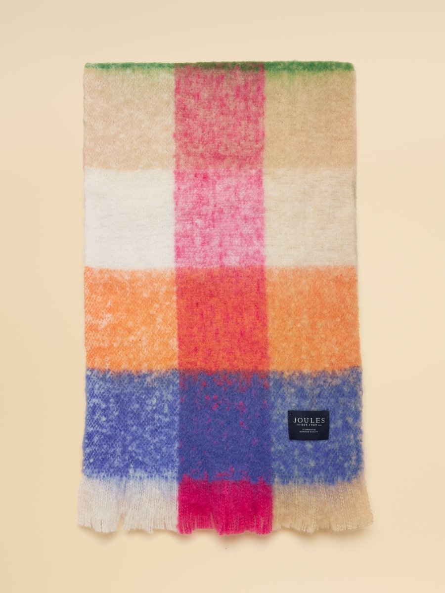 Brushed Scarf - Bright Multi Gingham - RUTHERFORD & Co