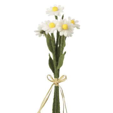 Bunch Of White Felt Flower Stems - RUTHERFORD & Co