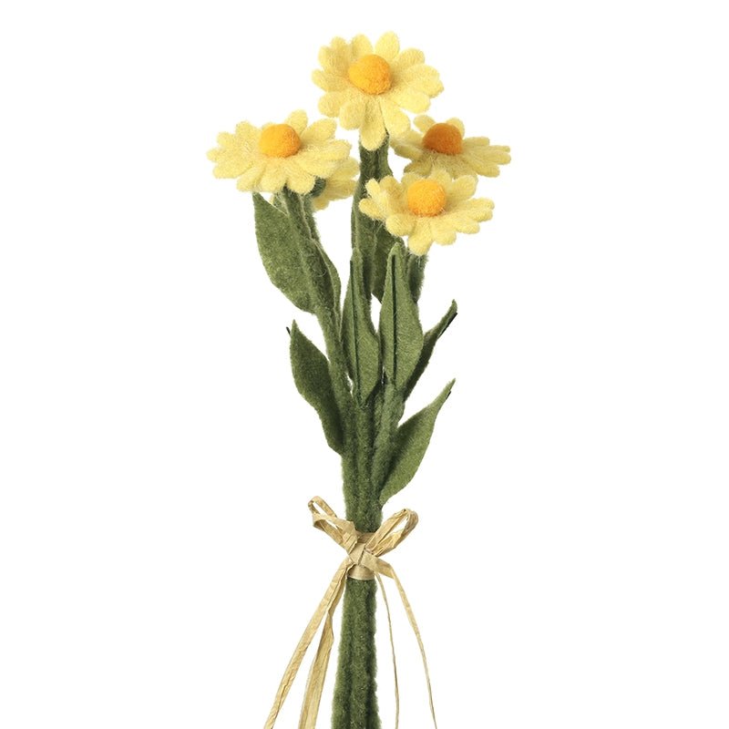 Bunch Of Yellow Felt Flower Stems - RUTHERFORD & Co