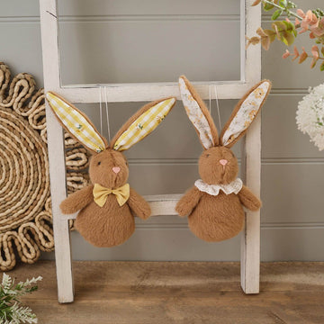 Bunny Hops Plush Ditsy Trim Bunny - RUTHERFORD & Co