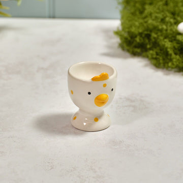 Bunny Hops Spotty Novelty Chicken Shape Ceramic Egg Cup - RUTHERFORD & Co